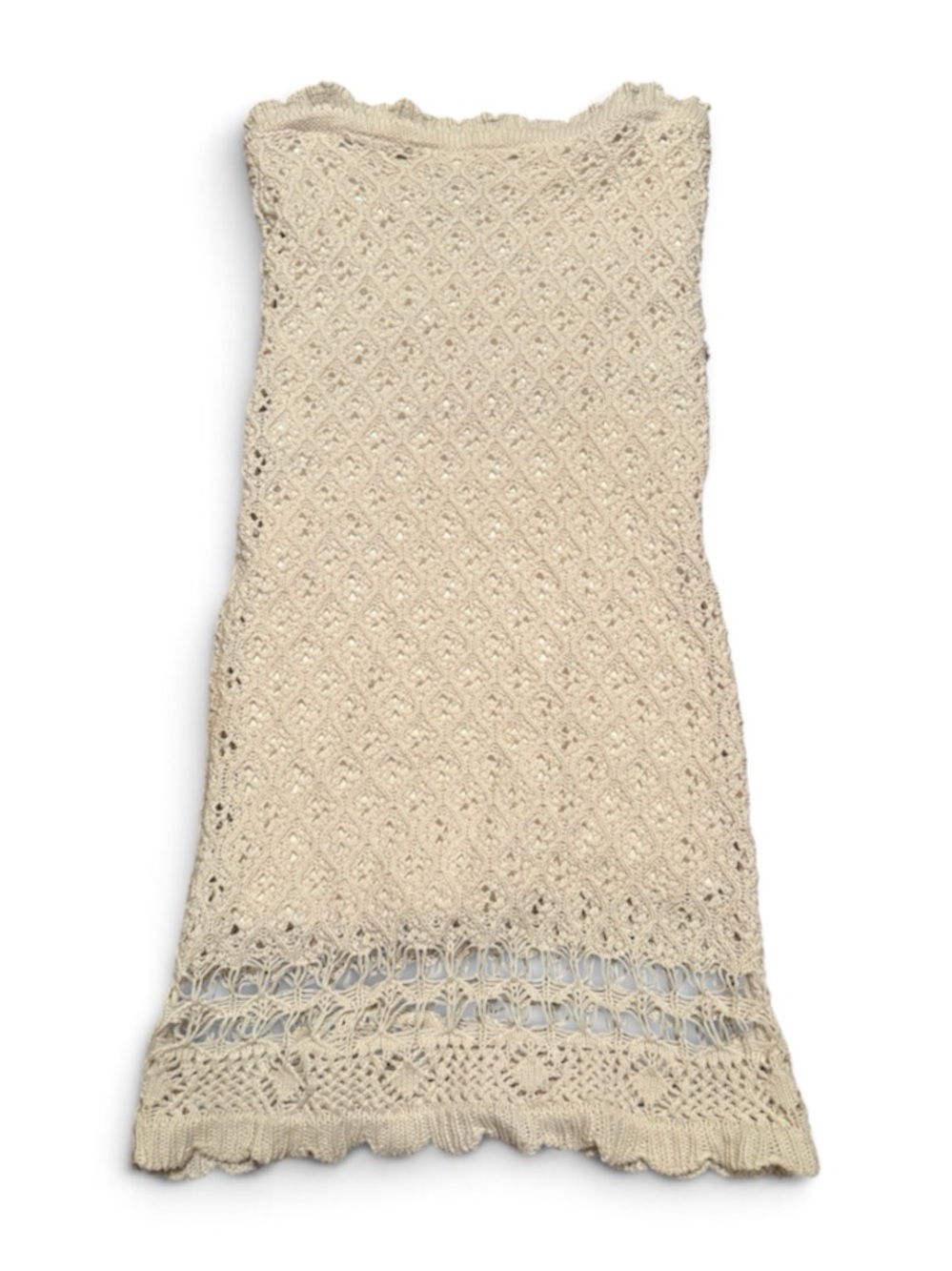 Forever 21 Cream Crochet Midi Skirt